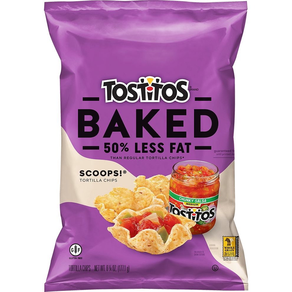 TOSTITOS Baked SCOOPS Tortilla Chips FritoLay TOSTITOS Baked SCOOPS Tortilla Chips FritoLay